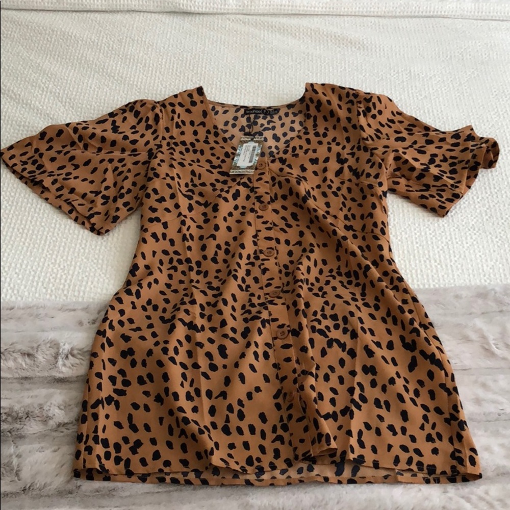 Boohoo patterned dress